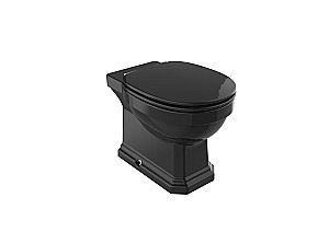 Унитаз приставной Roca Carmen Rimless 3440A9560 безободковый, черный купить в интернет-магазине Sanbest