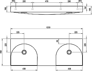 Раковина Ravak Lite XJX01312001 белый купить в интернет-магазине Sanbest