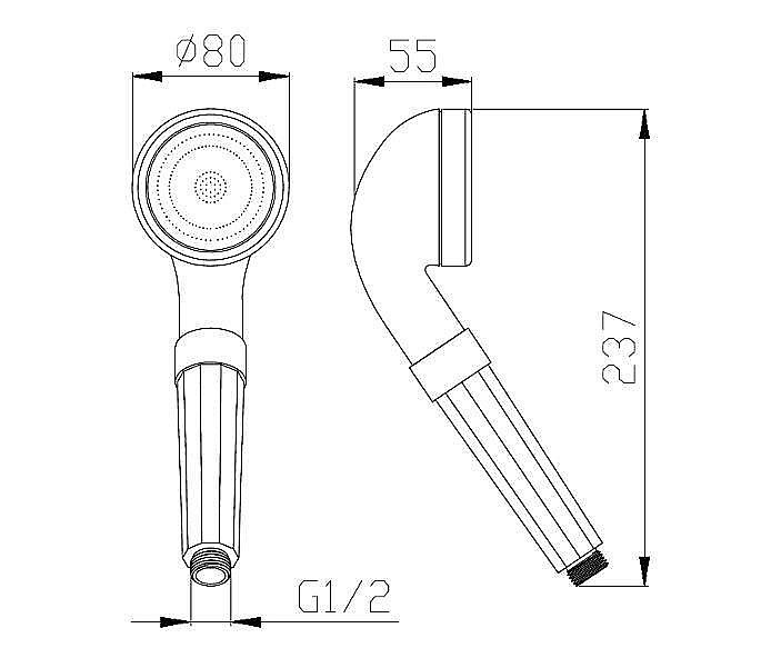 Душевая лейка Rav-Slezak PS0054 хром купить в интернет-магазине сантехники Sanbest
