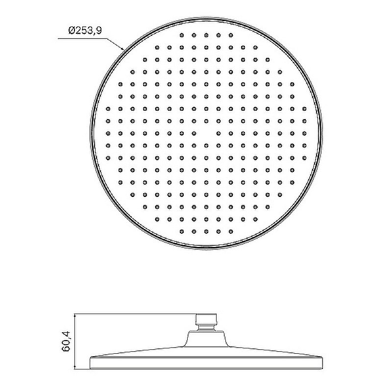 Верхний душ Iddis Esper ESP25BRi64 черный матовый купить в интернет-магазине сантехники Sanbest