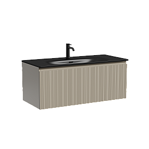 Тумба с раковиной Sancos CODE CD100GP/CN13003MB 100 серая платина для ванной в интернет-магазине Sanbest