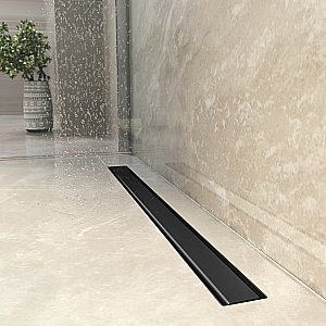 Душевой лоток BERGES Optim Line Black 600 095506 матовый черный купить в интернет-магазине Sanbest