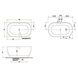 Ванна Gruppo Treesse Clivia V446BO 160х75 белая матовая купить в интернет-магазине Sanbest