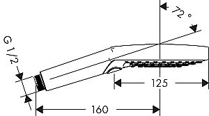 Душевая лейка Hansgrohe Raindance 26530670 черный матовый купить в интернет-магазине сантехники Sanbest