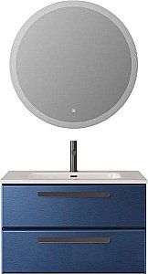 Тумба с раковиной Cezares ECO-CER-N 80 ECO-CER-N-800-2C-SO-SPF-P сапфир для ванной в интернет-магазине Sanbest