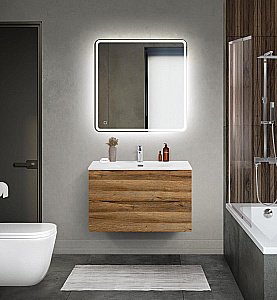 Тумба с раковиной BelBagno MARINO-CER-MINI-800-2C-SO-RR-P Rovere Rustico для ванной в интернет-магазине Sanbest