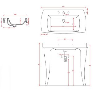 Консоль с раковиной Artceram JAZZ JZC002/JZL001 91.5 серебро для ванной в интернет-магазине сантехники Sanbest