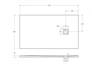 Душевой поддон BelBagno UNO 140х80 белый купить в интернет-магазине Sanbest