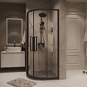 Душевой уголок Grossman Cosmo 301.K33.02.1010.21.00 100x100 стекло прозрачное/профиль черный матовый купить в интернет-магазине Sanbest