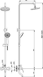 Душевая система Rossinka B B35-46 купить в интернет-магазине сантехники Sanbest