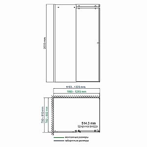 Душевой уголок WasserKRAFT Vils 56R06 120х80 стекло прозрачное/профиль серебро купить в интернет-магазине Sanbest