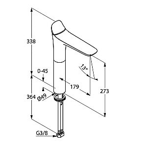Смеситель для раковины Kludi Ambienta 532980575 купить в интернет-магазине сантехники Sanbest