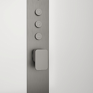 Душевая кабина Black&White Galaxy 115х90 8068N с гидромассажем, стекло прозрачное/профиль брашированный никель купить в интернет-магазине Sanbest