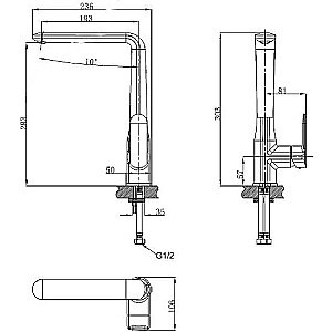 Смеситель для кухни Kaiser Estilo 62044 купить в интернет-магазине сантехники Sanbest