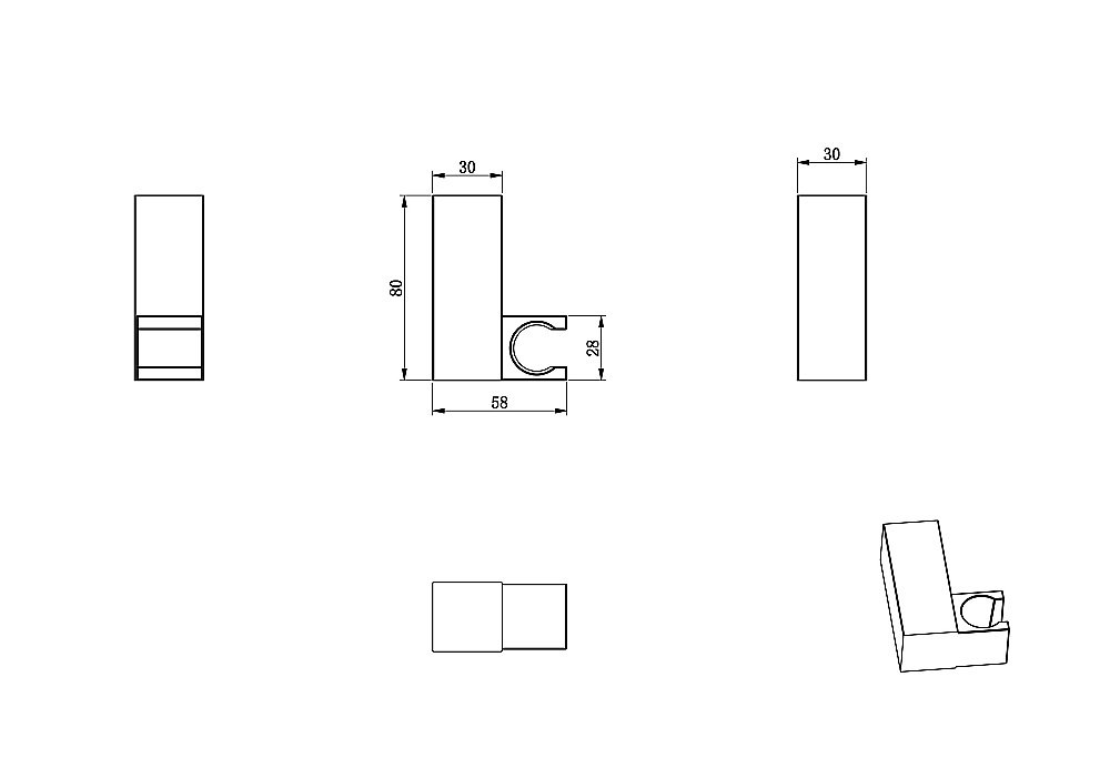 Настенный держатель WONZON & WOGHAND, Хром (WW-994220-CR) купить в интернет-магазине сантехники Sanbest