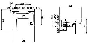 Смеситель для ванны Bien Lucca BB01012102 купить в интернет-магазине сантехники Sanbest
