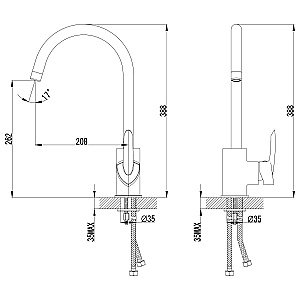 Смеситель для кухни Lemark Mars LM3505C купить в интернет-магазине сантехники Sanbest