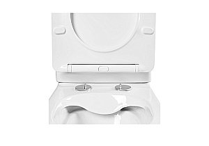 Унитаз-компакт Aquatek Вега AQ2904-00 белый, с крышкой микролифт, с бачком, безободковый купить в интернет-магазине Sanbest