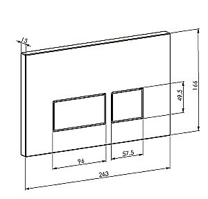 Кнопка для инсталляции Boheme 664-W белая купить в интернет-магазине сантехники Sanbest
