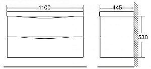Тумба с раковиной BelBagno MARINO 2C-SO-RG-P 110 Rovere Grigio для ванной в интернет-магазине Sanbest