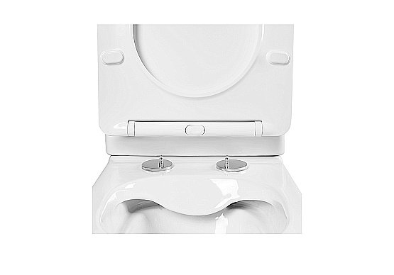 Унитаз-компакт Aquatek Вега AQ2904-00 белый, с крышкой микролифт, с бачком, безободковый купить в интернет-магазине Sanbest