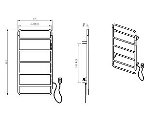 Полотенцесушитель электрический WONZON & WOGHAND WISMAR, Брашированное золото (WW-AL202-BG) купить в интернет-магазине сантехники Sanbest