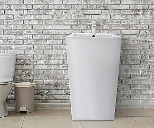 Раковина напольная WeltWasser WW LEERBACH 4438 GL-WT 46 белая купить в интернет-магазине Sanbest