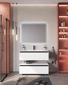 Нижняя тумба Cezares SLIDER-1000-1C-PI-BO белый для ванной в интернет-магазине сантехники Sanbest