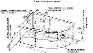 Ванна акриловая Vannesa Ирма 2-78-0-9-216 149х96 купить в интернет-магазине Sanbest