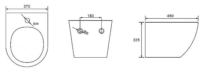 Биде Azario Grado AZ-0046-BW SP белое купить в интернет-магазине Sanbest