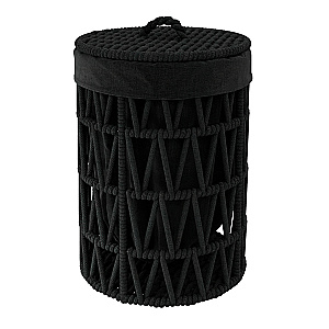 Корзина для белья WasserKRAFT Mosel 460 WB-460-L черный купить в интернет-магазине сантехники Sanbest