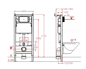 Инсталляция для унитаза Azario AZ-8010-1000 купить в интернет-магазине сантехники Sanbest