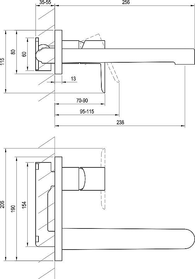 Смеситель для раковины Ravak PURI X070146 хром купить в интернет-магазине сантехники Sanbest