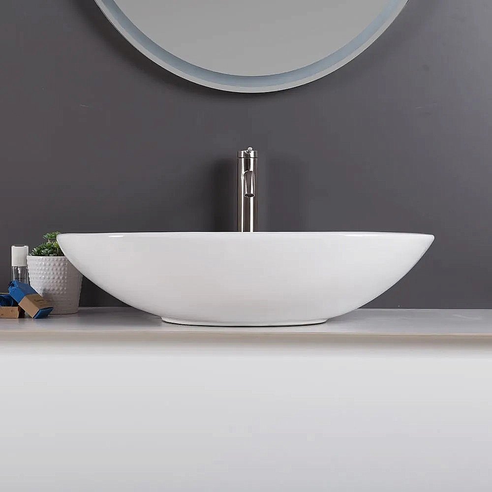 Раковина накладная BelBagno 63 BB1104 белая купить в интернет-магазине Sanbest