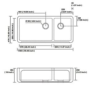 Кухонная мойка Kerasan Hannah Oxfordshire 543001 купить в интернет-магазине сантехники Sanbest