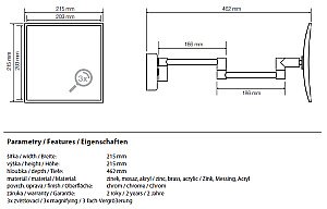 Косметическое зеркало Bemeta 116301212 21 купить в интернет-магазине сантехники Sanbest