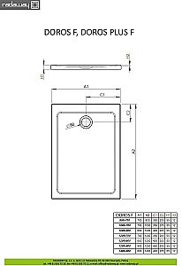 Душевой поддон Radaway Doros F SDRF9070-01 90x70 белый купить в интернет-магазине Sanbest