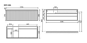 Тумба с раковиной Sancos Snob R 1.0 SNR1.0120LSM/SNR1.0120RSM Doha Soft для ванной в интернет-магазине Sanbest