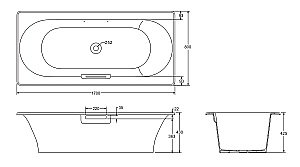 Ванна чугунная Jacob Delafon Volute 170х80 купить в интернет-магазине Sanbest