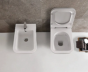 Унитаз подвесной GLOBO Stone STS05.BI белый матовый, безободковый купить в интернет-магазине Sanbest