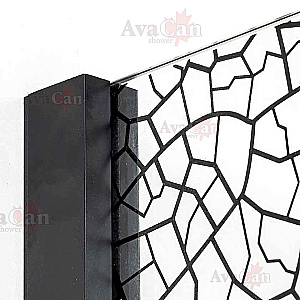 Душевое ограждение AvaCan MB110 профиль черный/стекло прозрачное с рисунком купить в интернет-магазине Sanbest