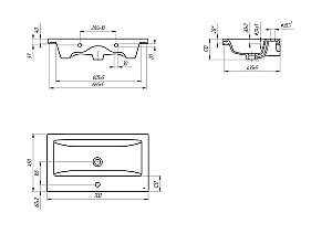 Мебель для ванной подвесная Cersanit LARA 70 орех для ванной в интернет-магазине Sanbest