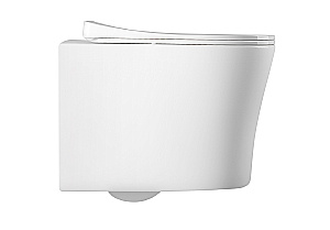 Унитаз подвесной Aquatek НИКА AQ2009-00+INS-0000012+KDI-0000015+KKI-0000002 белый, безободковый, с крышкой микролифт, с инсталляцией и белой глянцевой кнопкой купить в интернет-магазине Sanbest