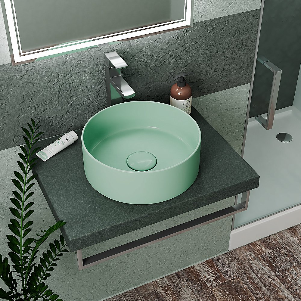 Раковина D&K Matrix 35 DT1391512 светло-зеленая купить в интернет-магазине Sanbest