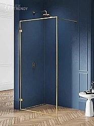 Душевое ограждение NEW TRENDY AVEXA GOLD BRUSHED EXK-3137 120 стекло прозрачное/профиль золото купить в интернет-магазине Sanbest