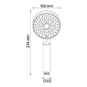 Душевая лейка WasserKRAFT A036 купить в интернет-магазине сантехники Sanbest