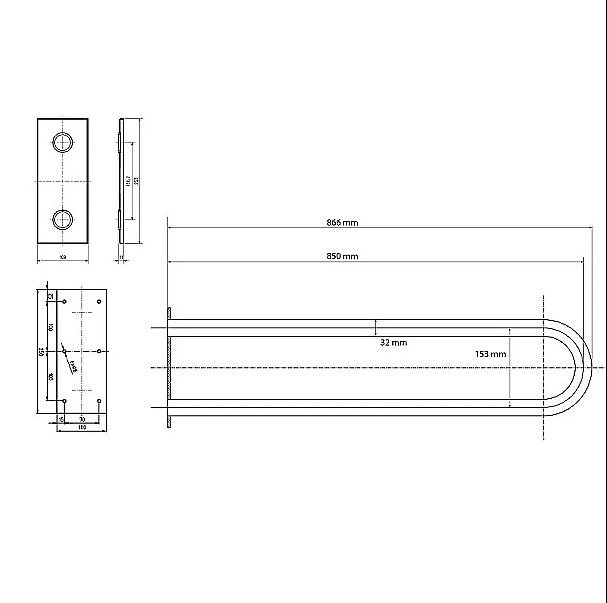 Поручень Bemeta Help 301707323 белый купить в интернет-магазине сантехники Sanbest