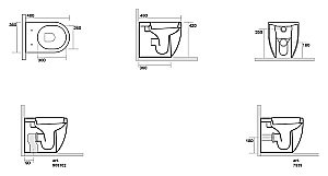 Унитаз приставной Kerasan Flo 3114 Белый купить в интернет-магазине Sanbest