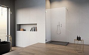 Душевое ограждение Radaway Essenza Pro Walk-in 160 10103160-01-01 стекло прозрачное/профиль хром купить в интернет-магазине Sanbest