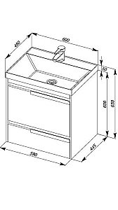 Тумба с раковиной Aquanet Тиволи 60 для ванной в интернет-магазине Sanbest